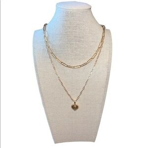 “T” layered necklace